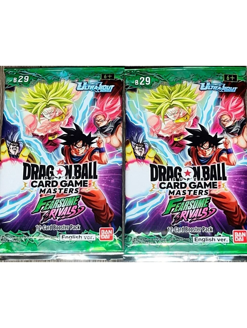 2x New Dragon Ball Super Fearsome Rivals Booster Pack